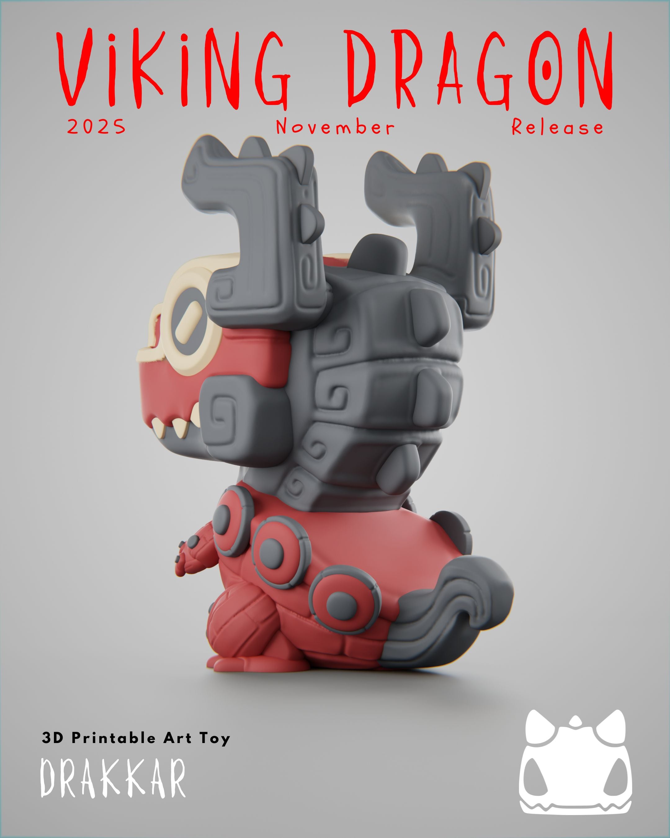 Viking Dragon Collection - 3D Printable Art Toys / Physical Prints