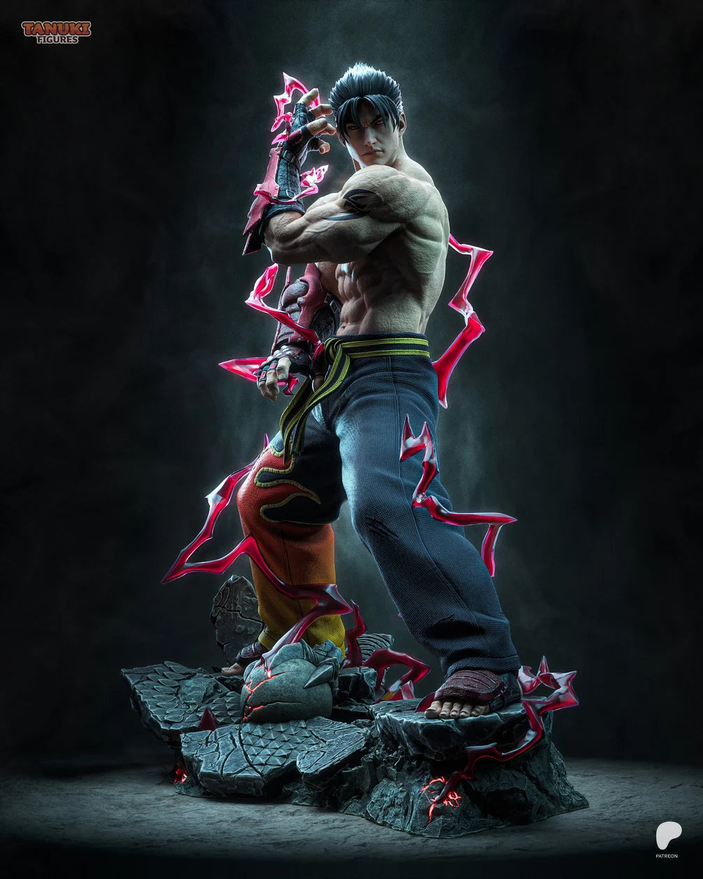 Jin Kazama Custom Resin Statue – High-Detail Fighting Game Collectible