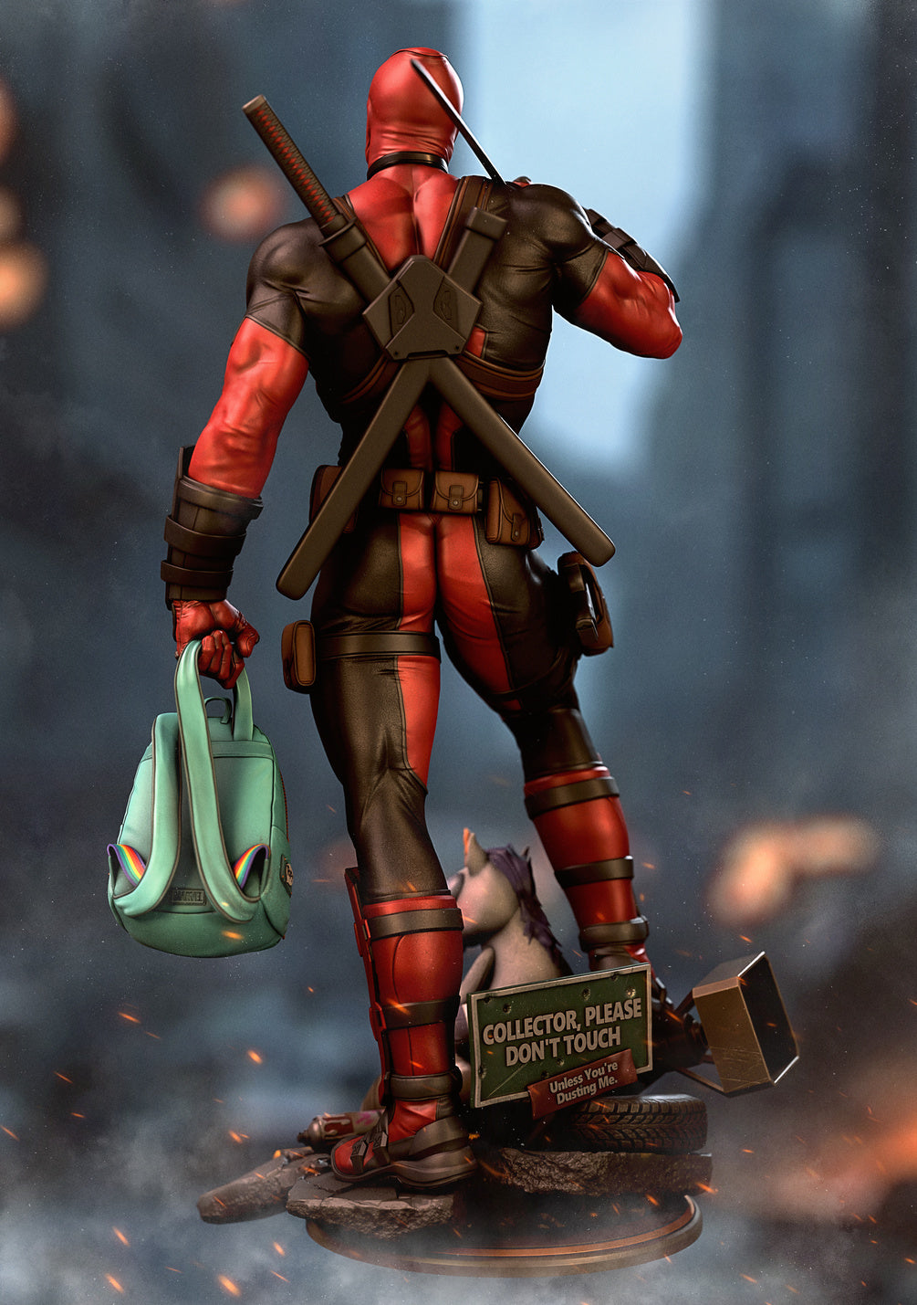 Deadpool Statue by CA 3D | 3D Printed Resin Figurine – Billy Bones Emporium