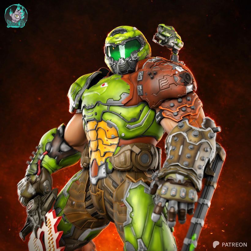 Doom Slayer - Doom Eternal | High-Precision 3D Printed Resin Statue / Collectible