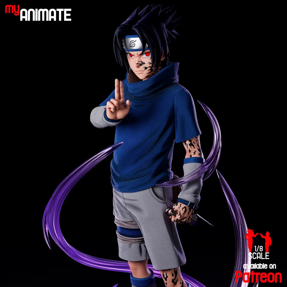 Sasuke Uchiha (Cursed Seal / Chidori Prep) 1/8 Scale Collectible Statue / Miniature – My Animate