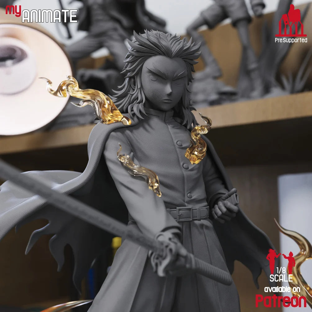 Kyojuro Rengoku 1/8 Scale Collectible Statue / Miniature – My Animate