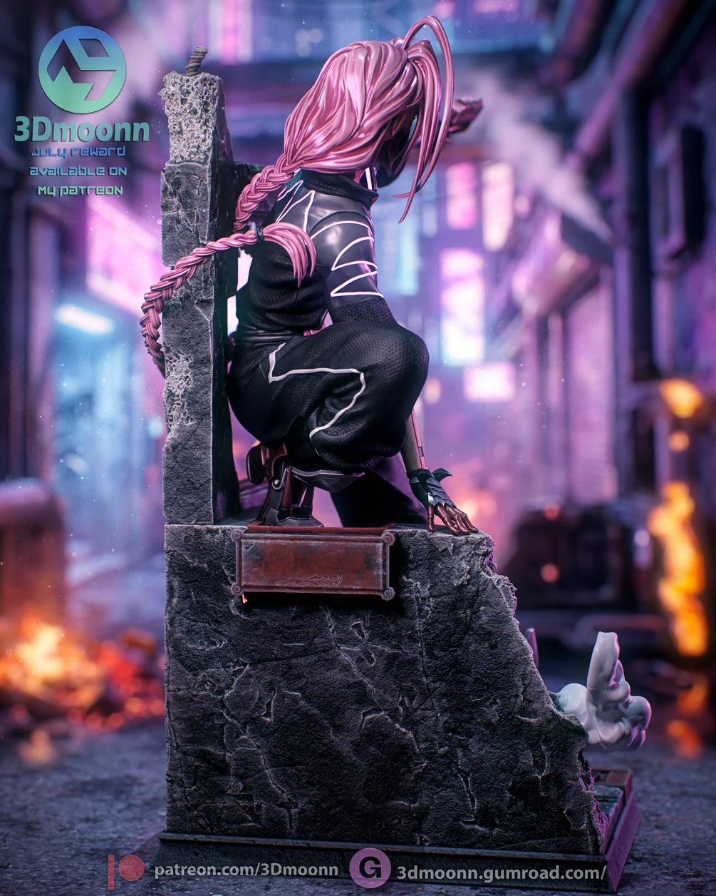 Talia Yang Cyberpunk Statue 1/6 Scale - 3Dmoonn | Billy Bones Emporium