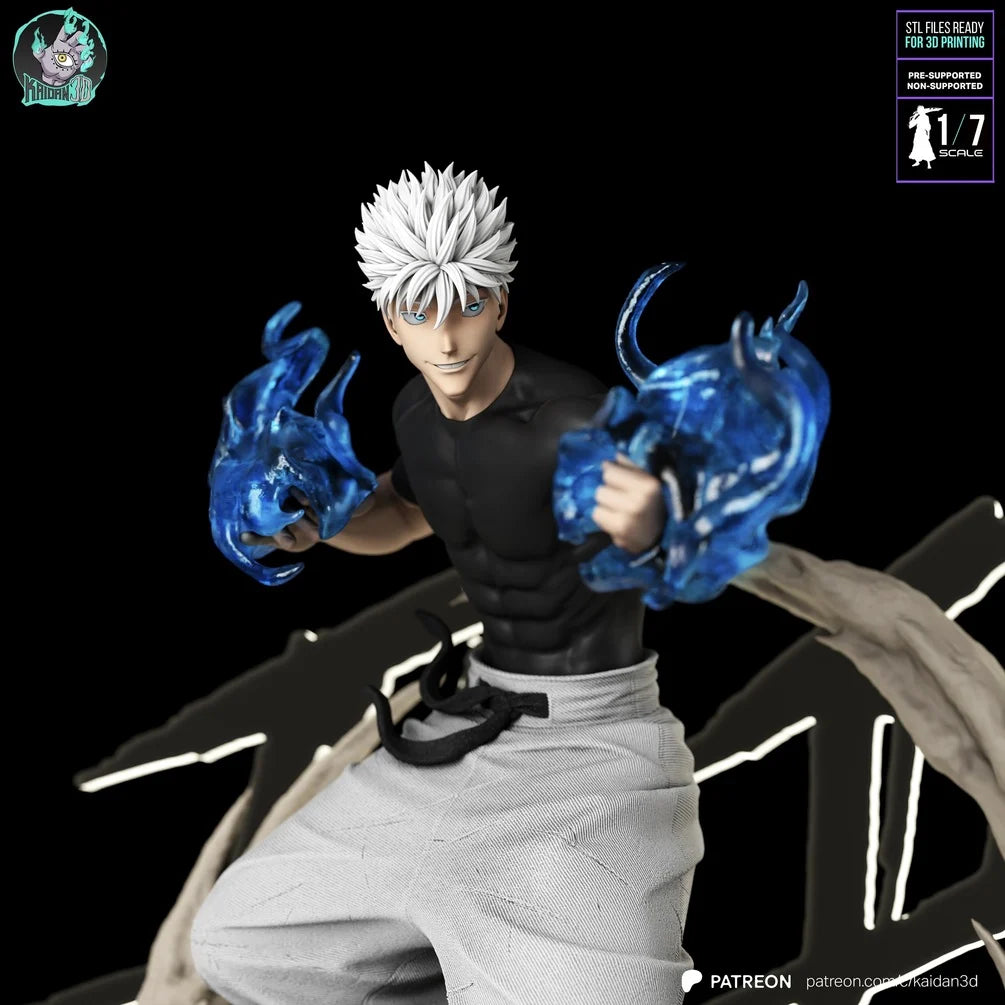 Satoru Gojo Red and Blue Diorama Statue - Jujutsu Kaisen | Billy Bones Emporium