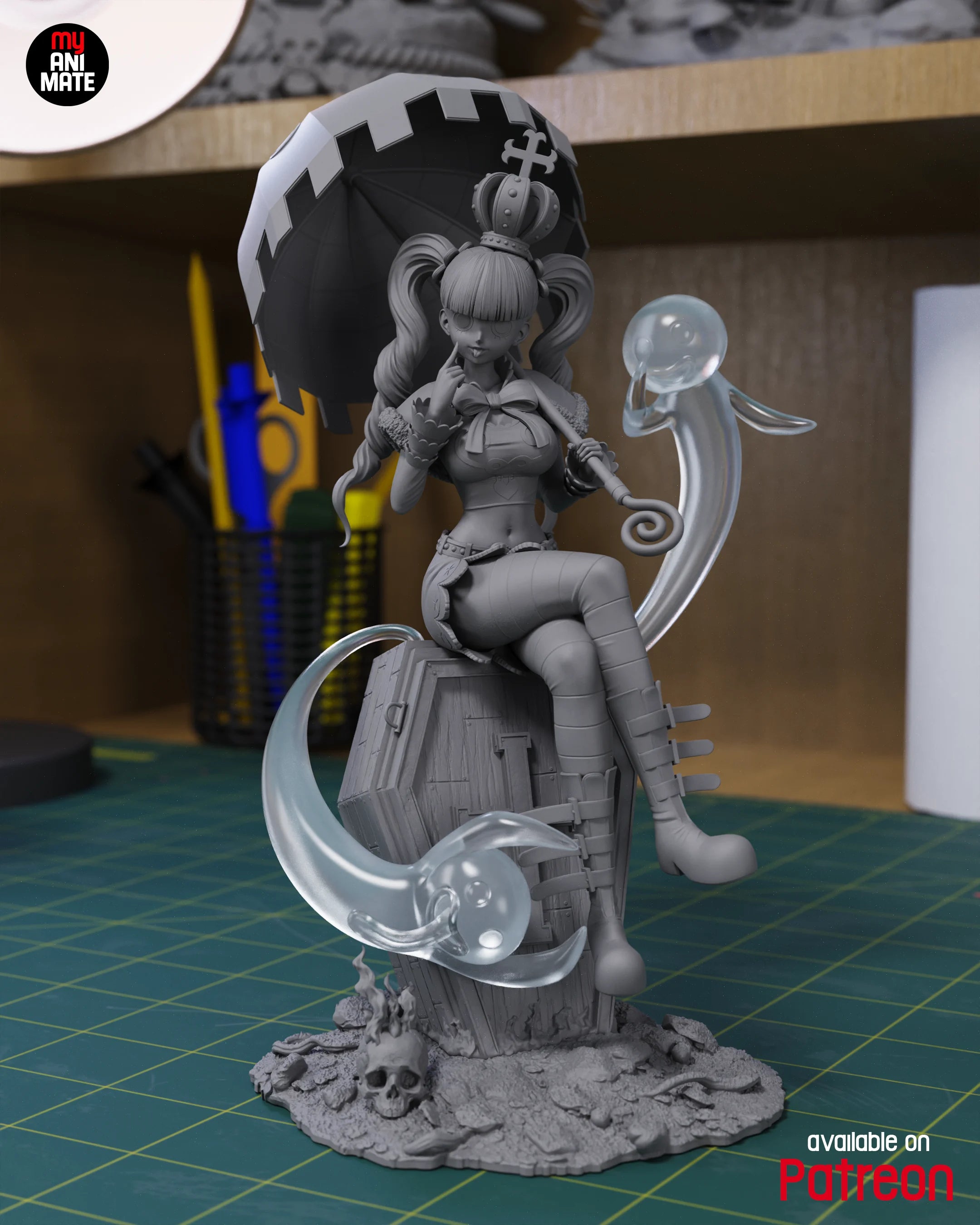 Perona (One Piece) Custom Resin Statue – 1/8 Scale Ghost Princess Collectible Figure
