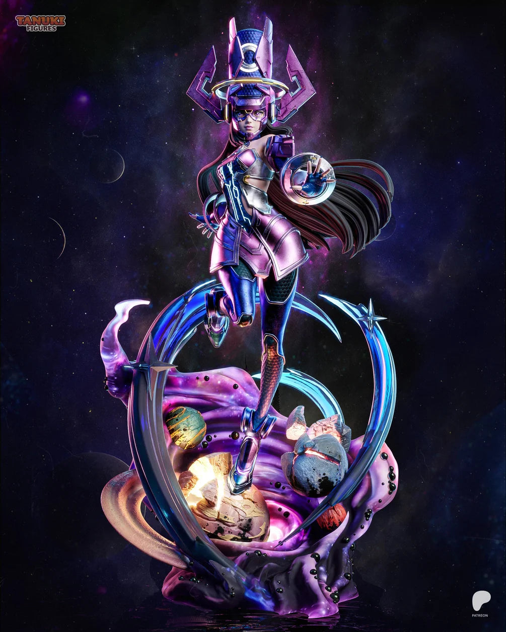 Galacta Custom Resin Statue – High-Detail Cosmic Collectible Figure