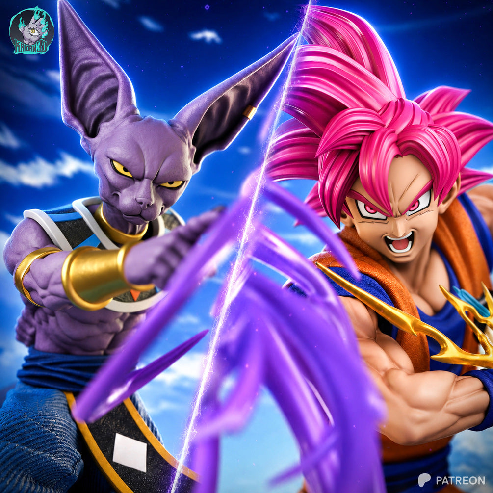 Goku vs Beerus Diorama Statue XL - Dragon Ball Super | Billy Bones Emporium