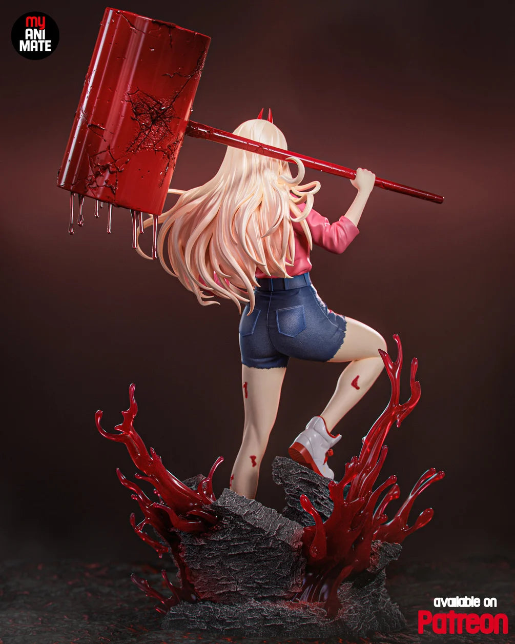 Power (Chainsaw Man) Custom Resin Statue – 1/8 Scale Collectible Figure with Swappable Blood Weapons