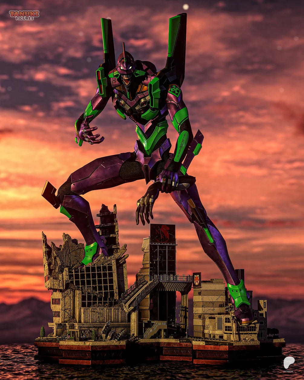EVA-01 Custom Resin Statue – Large-Scale Evangelion Diorama Figure