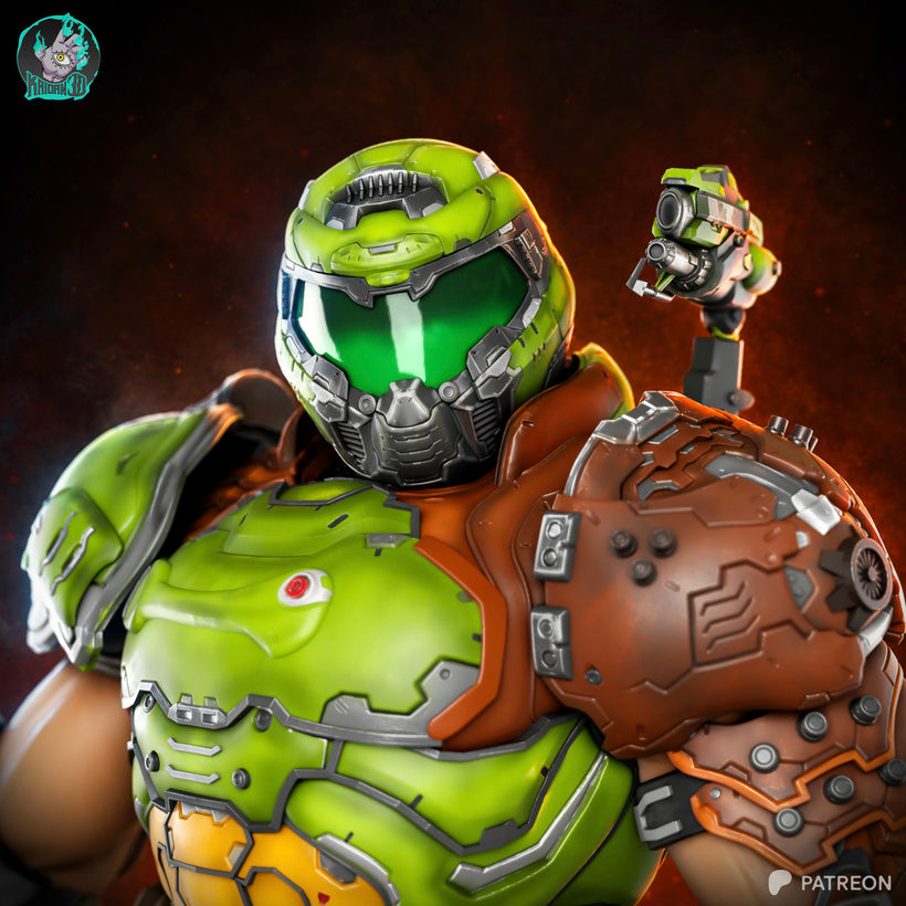 Doom Slayer - Doom Eternal | High-Precision 3D Printed Resin Statue / Collectible