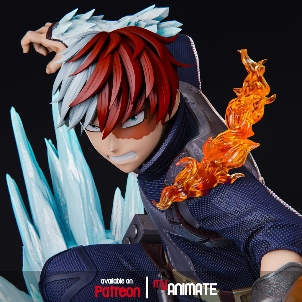 Shoto Todoroki 1/8 Scale Statue | My Hero Academia Custom 3D Printed Resin Model