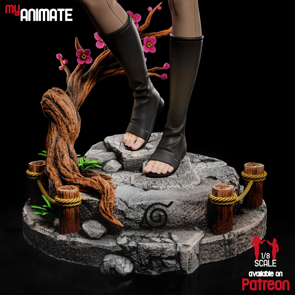 Hinata Hyuga 1/8 Scale Statue | Naruto Custom 3D Printed Resin Model Collectible