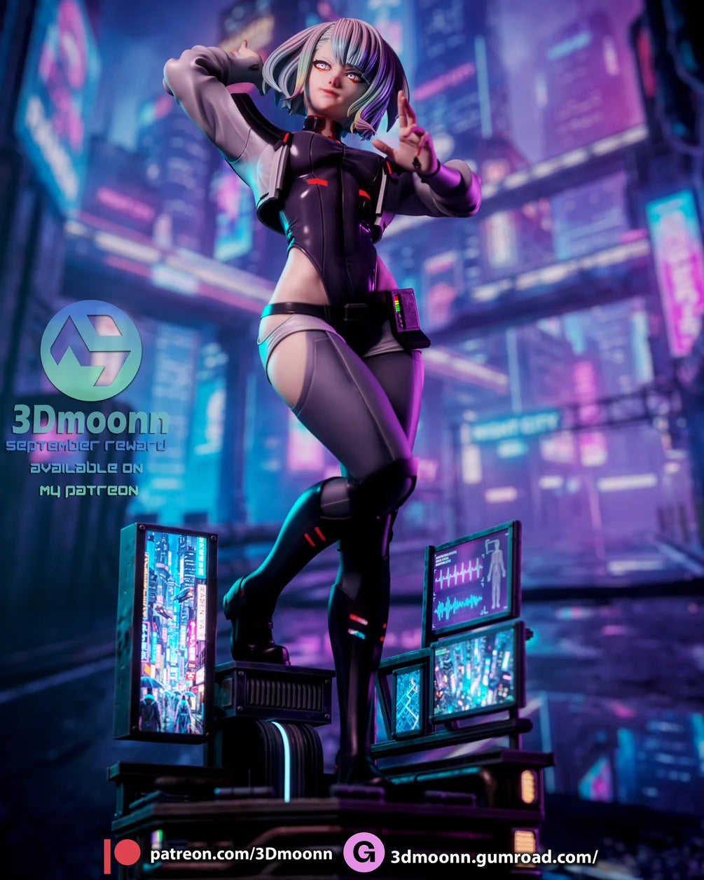 Lucy Statue 1/6 Scale - Cyberpunk Edgerunners | Billy Bones Emporium