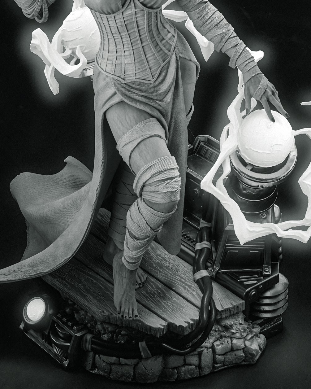 Bride of Frankenstein Statue by CA 3D | 3D Printed Resin Figurine – Billy Bones Emporium