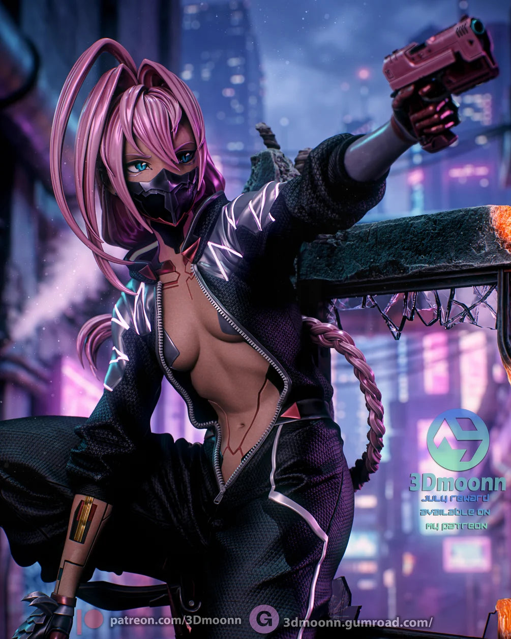 Talia Yang Cyberpunk Statue 1/6 Scale - 3Dmoonn | Billy Bones Emporium