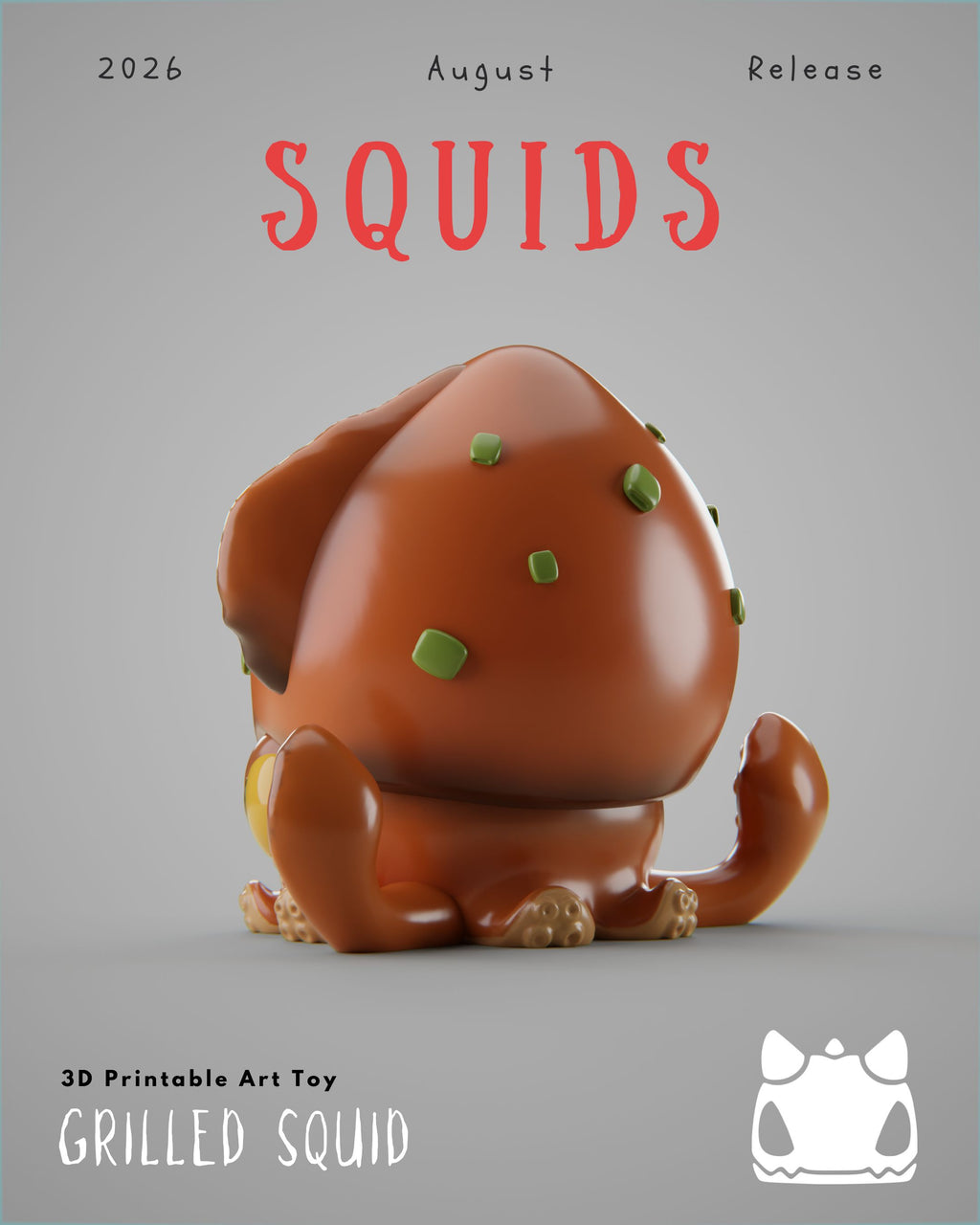 Squids Collection - 3D Printable Art Toys / Physical Prints (Original Designs)
