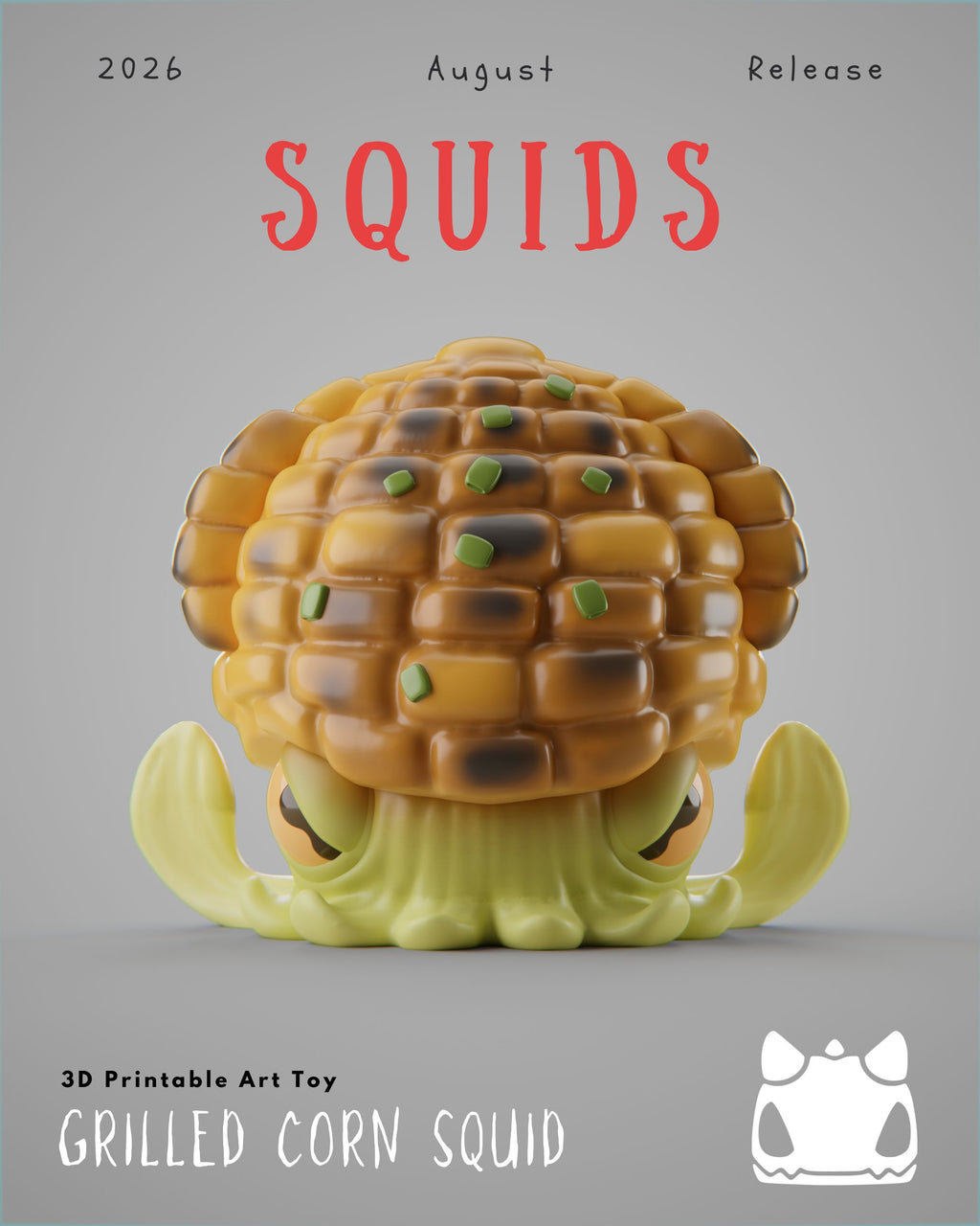 Squids Collection - 3D Printable Art Toys / Physical Prints (Original Designs)