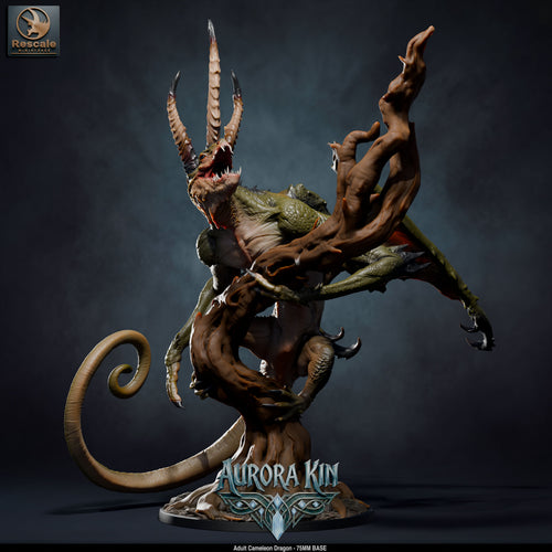Adult Chameleon Dragon (Aurora Kin) by Rescale Miniatures