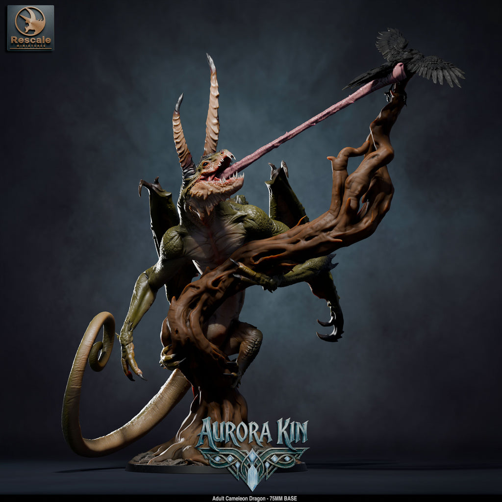 Adult Chameleon Dragon (Aurora Kin) by Rescale Miniatures