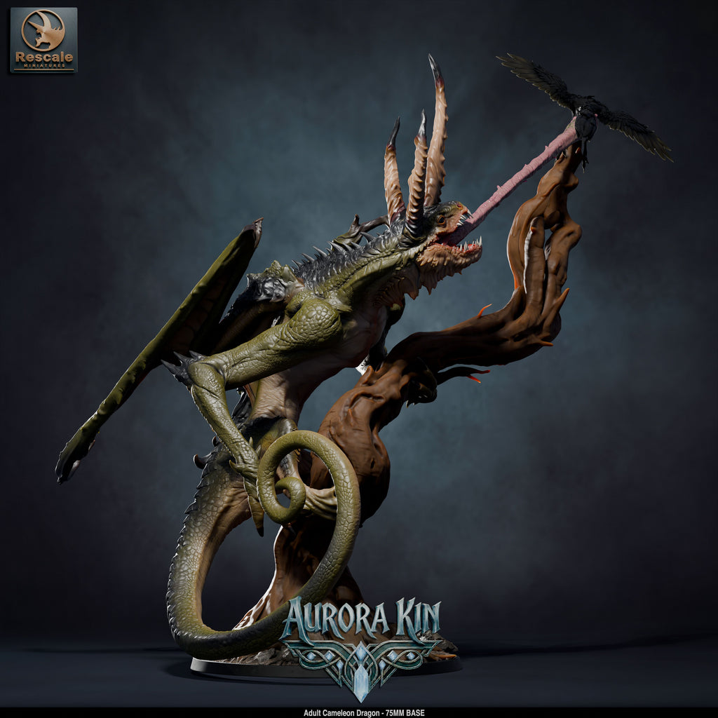 Adult Chameleon Dragon (Aurora Kin) by Rescale Miniatures