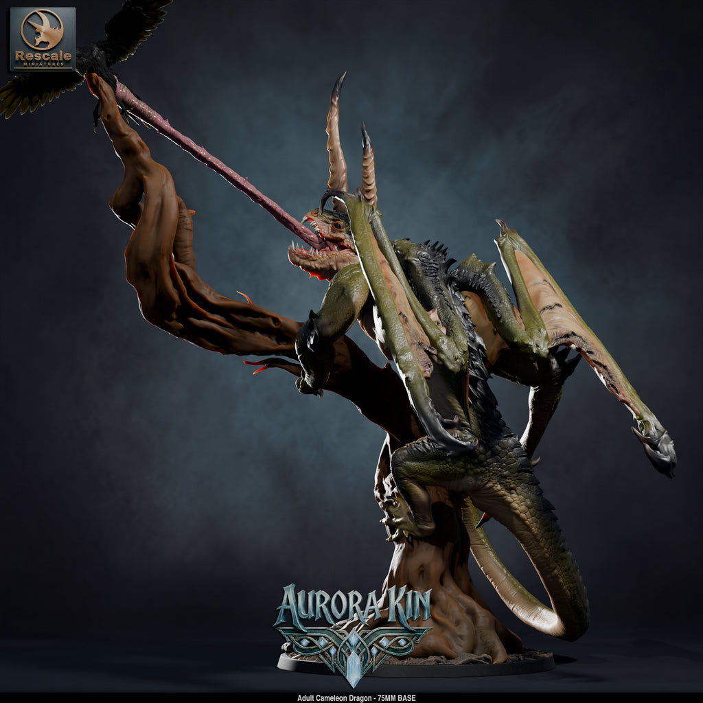 Adult Chameleon Dragon (Aurora Kin) by Rescale Miniatures