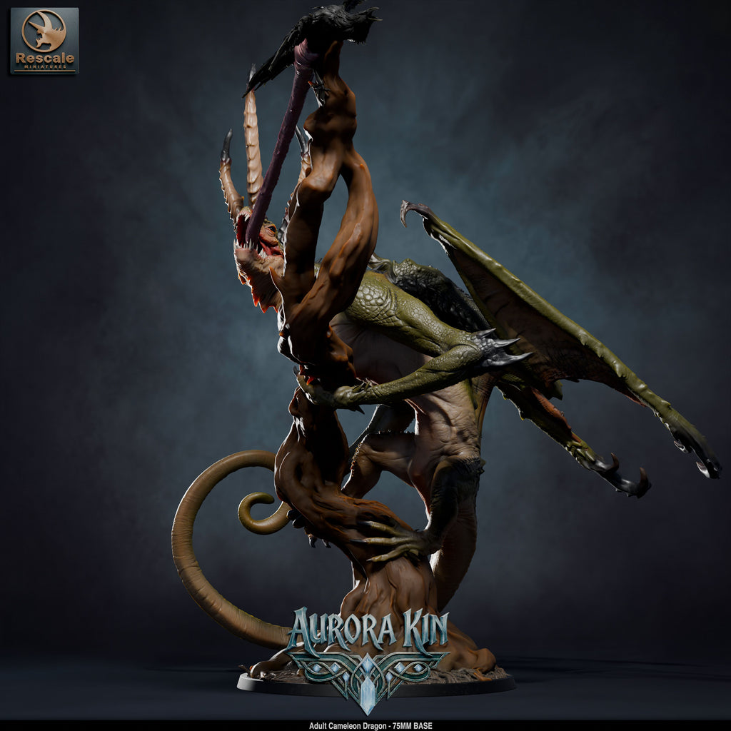 Adult Chameleon Dragon (Aurora Kin) by Rescale Miniatures