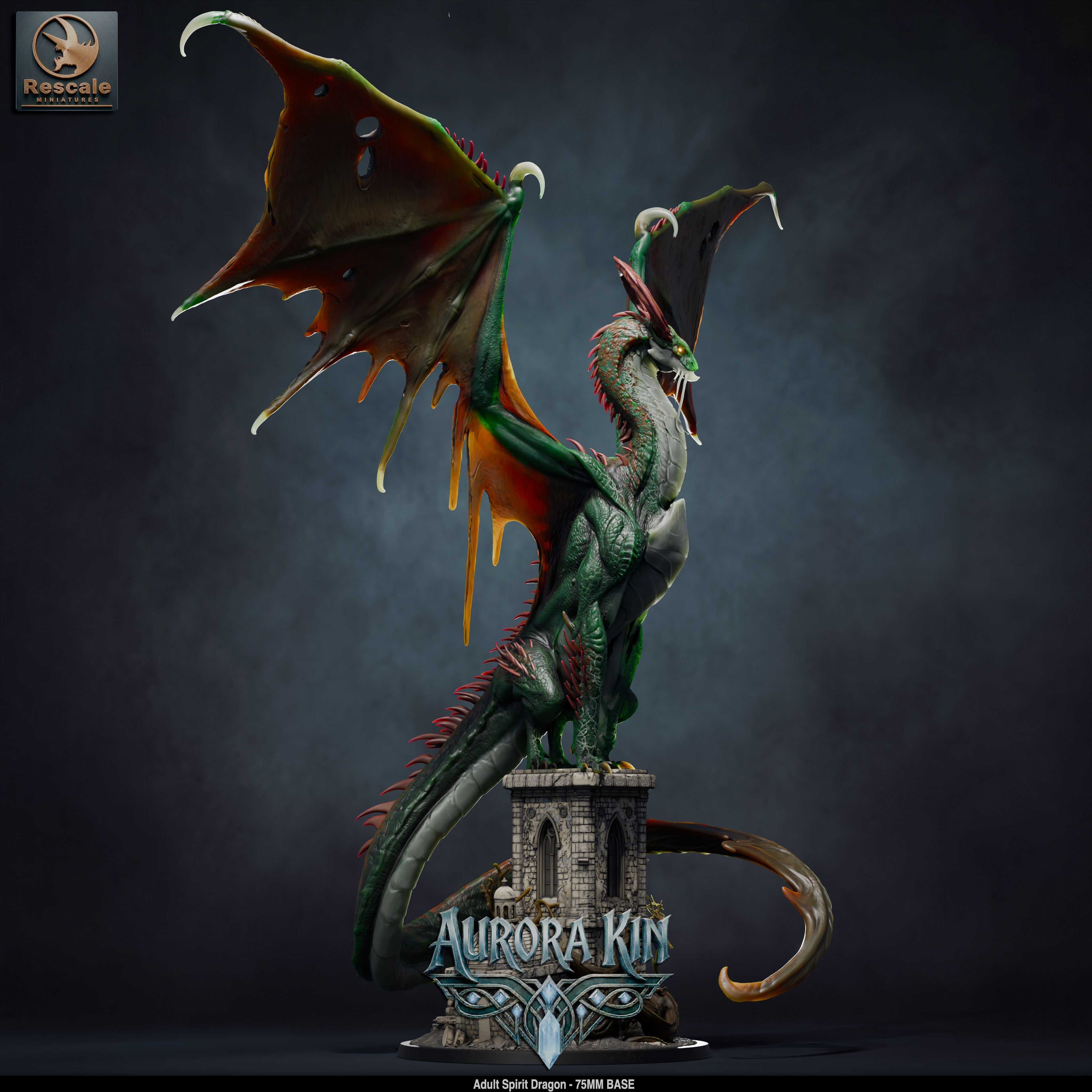 Adult Spirit Dragon (Aurora Kin) by Rescale Miniatures