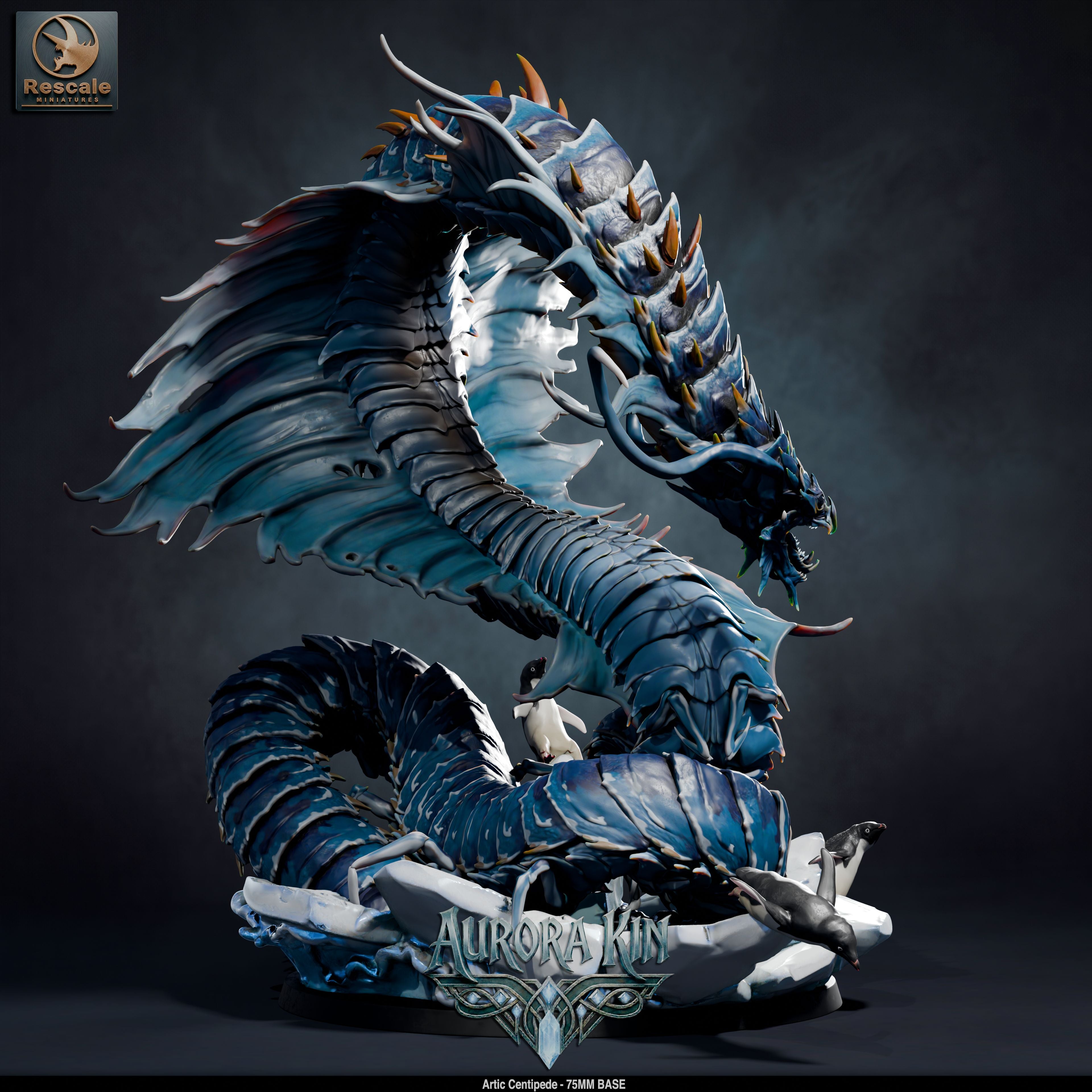 Arctic Centipede (Aurora Kin) by Rescale Miniatures