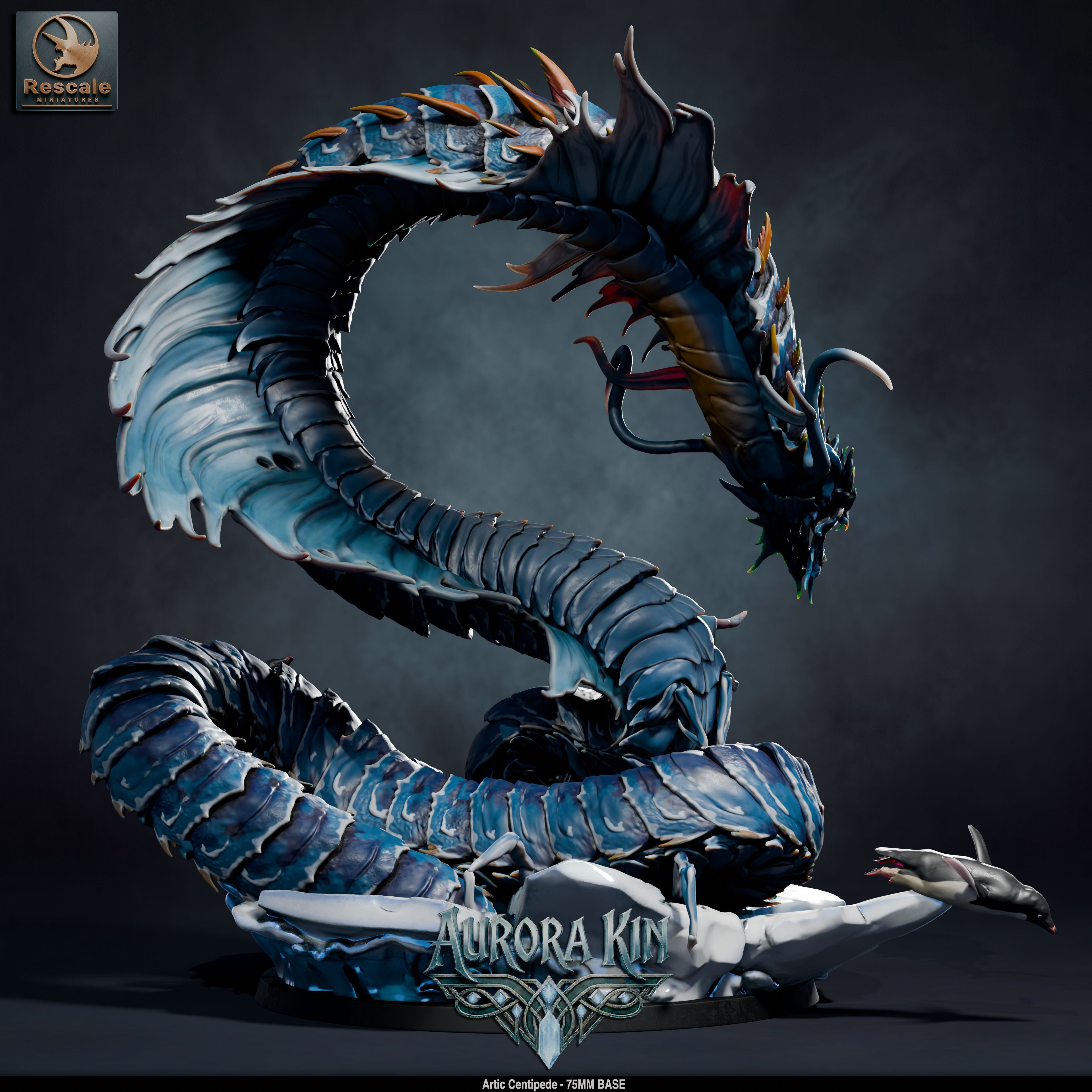 Arctic Centipede (Aurora Kin) by Rescale Miniatures