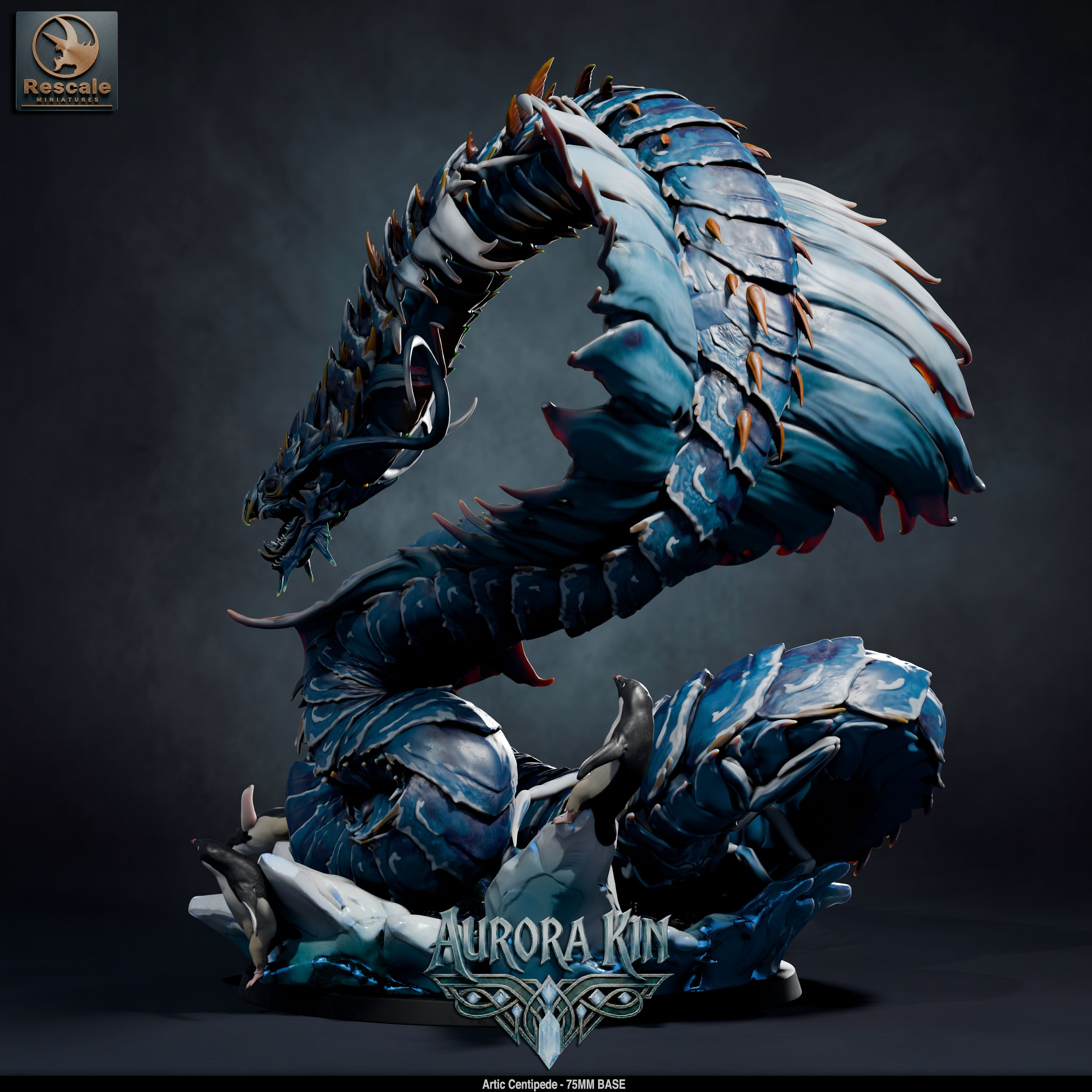 Arctic Centipede (Aurora Kin) by Rescale Miniatures
