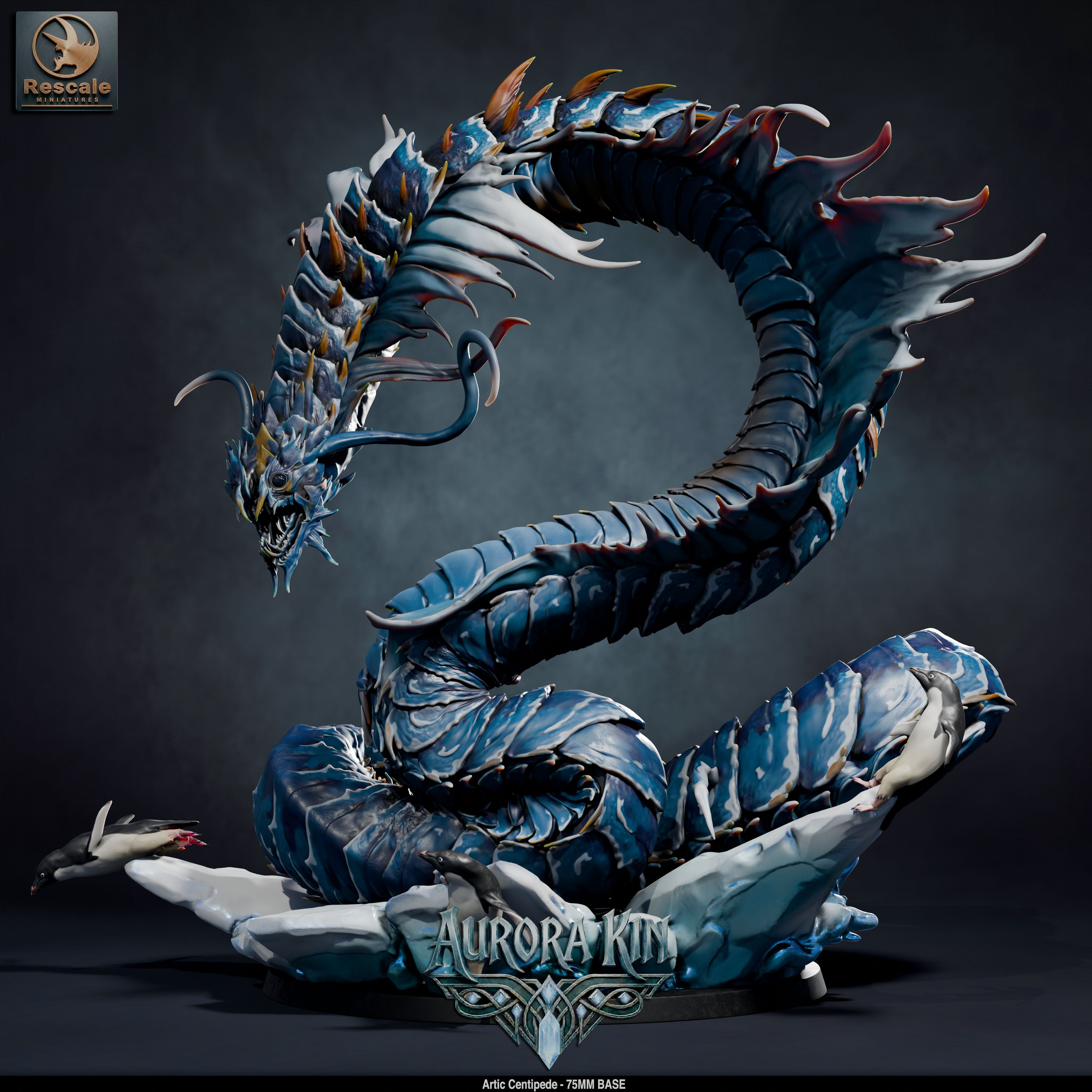 Arctic Centipede (Aurora Kin) by Rescale Miniatures