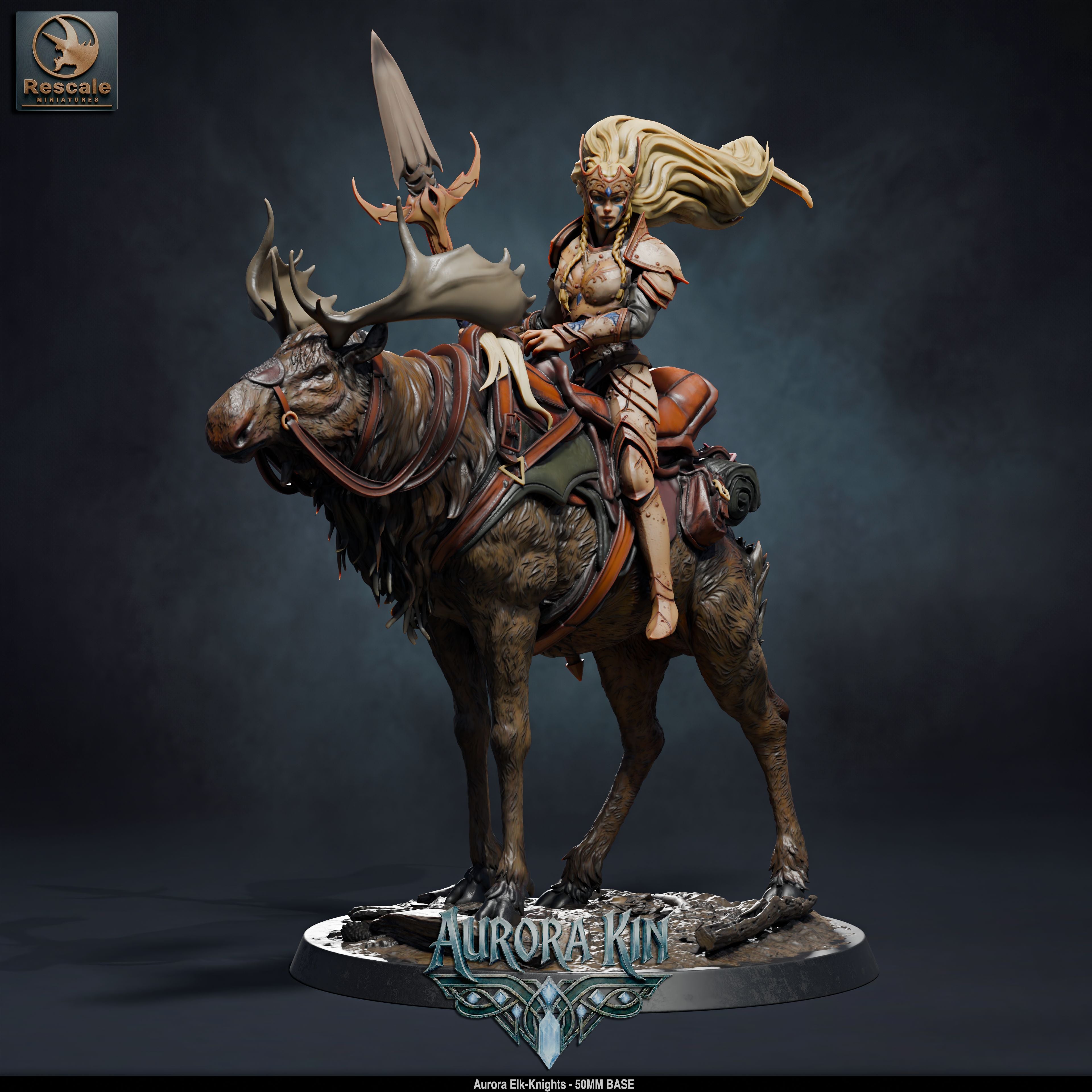 Aurora Elk-Knights (Aurora Kin) by Rescale Miniatures
