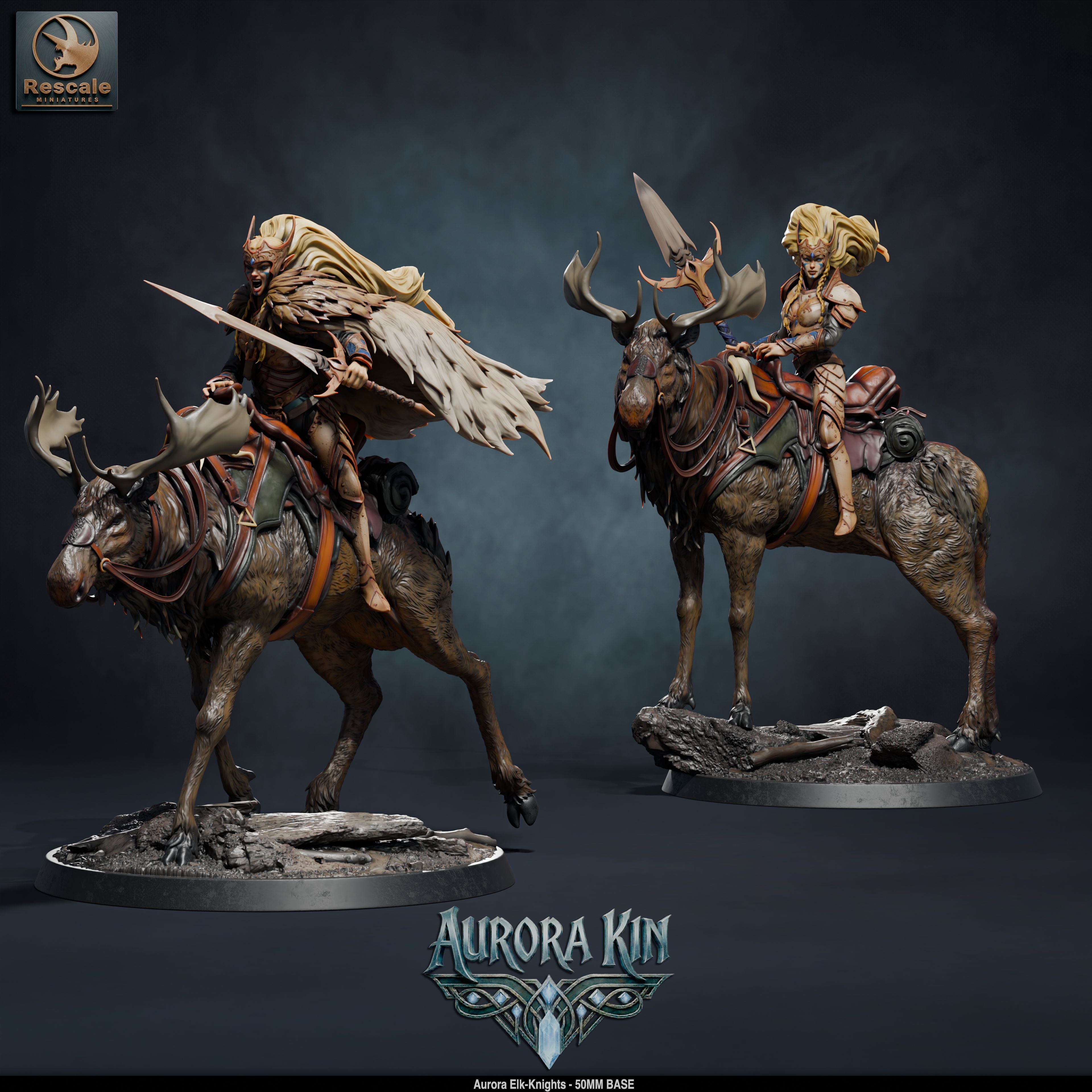 Aurora Elk-Knights (Aurora Kin) by Rescale Miniatures