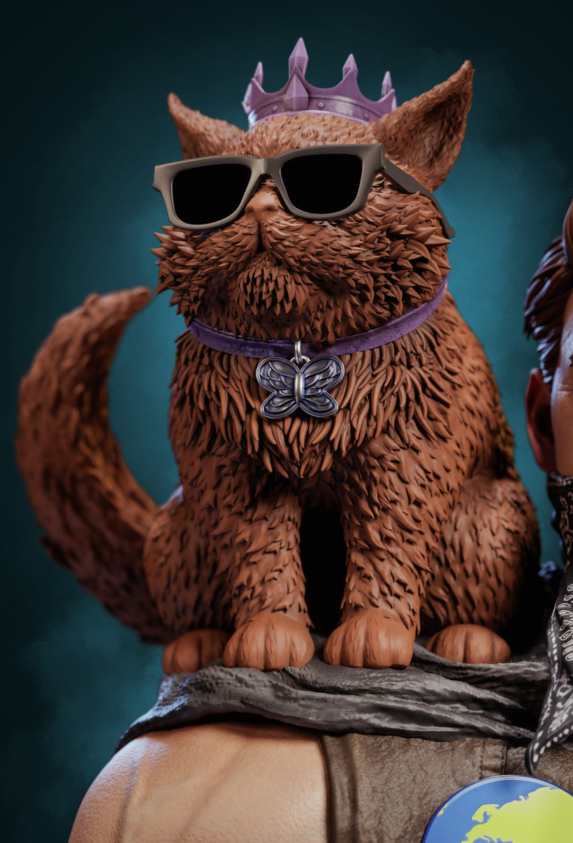 Dungeon Crawler Carl & Princess Donut Collectible Statue – Nomnom Figures
