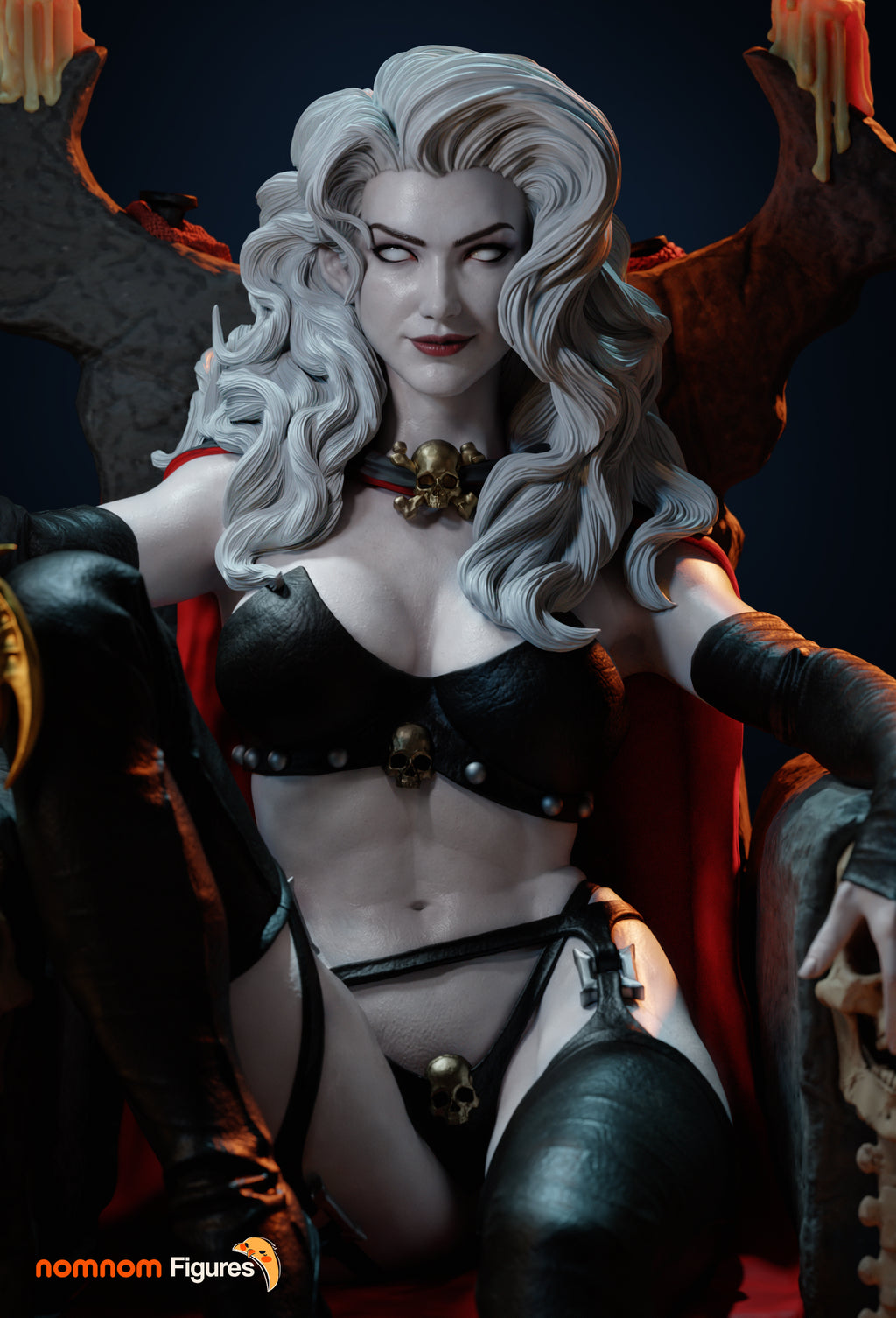 Lady Death on Skull Throne - 1:10 Scale Collectible Statue by Nomnom Figures