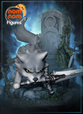 Great Grey Wolf Blade Master Chibi Miniature Diorama – High-Detail Resin Printed Collectible