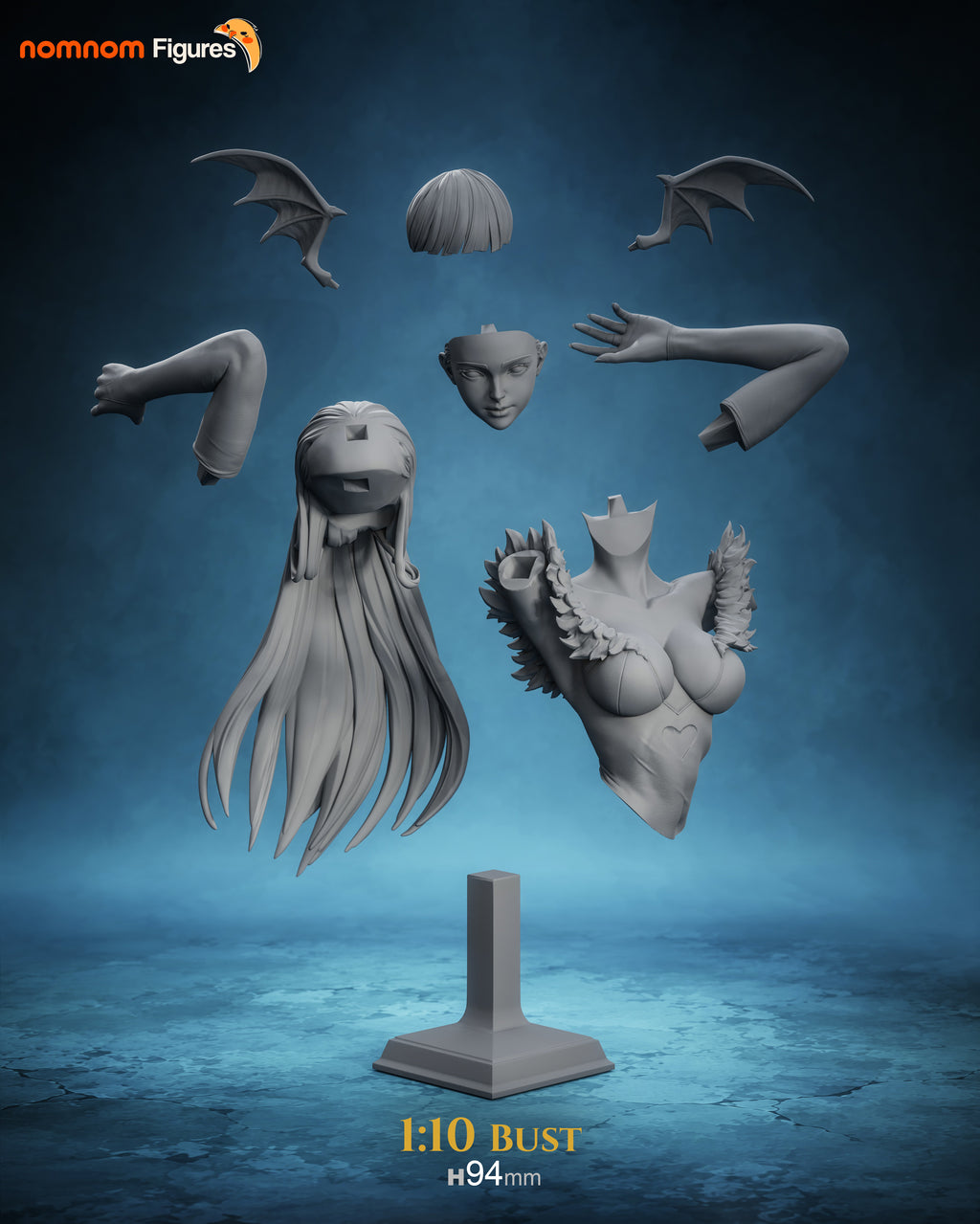 Morrigan Aensland Collectible - 1:10 Scale Figure & Bust by Nomnom Figures