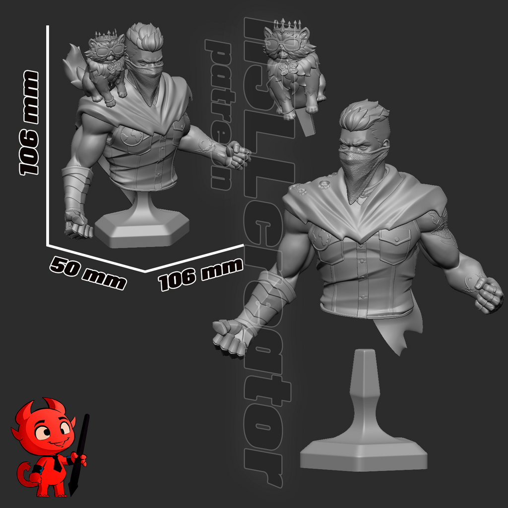 Dungeon Crawler Carl & Princess Donut – 16K Resin Collectibles (Bust & Statue)