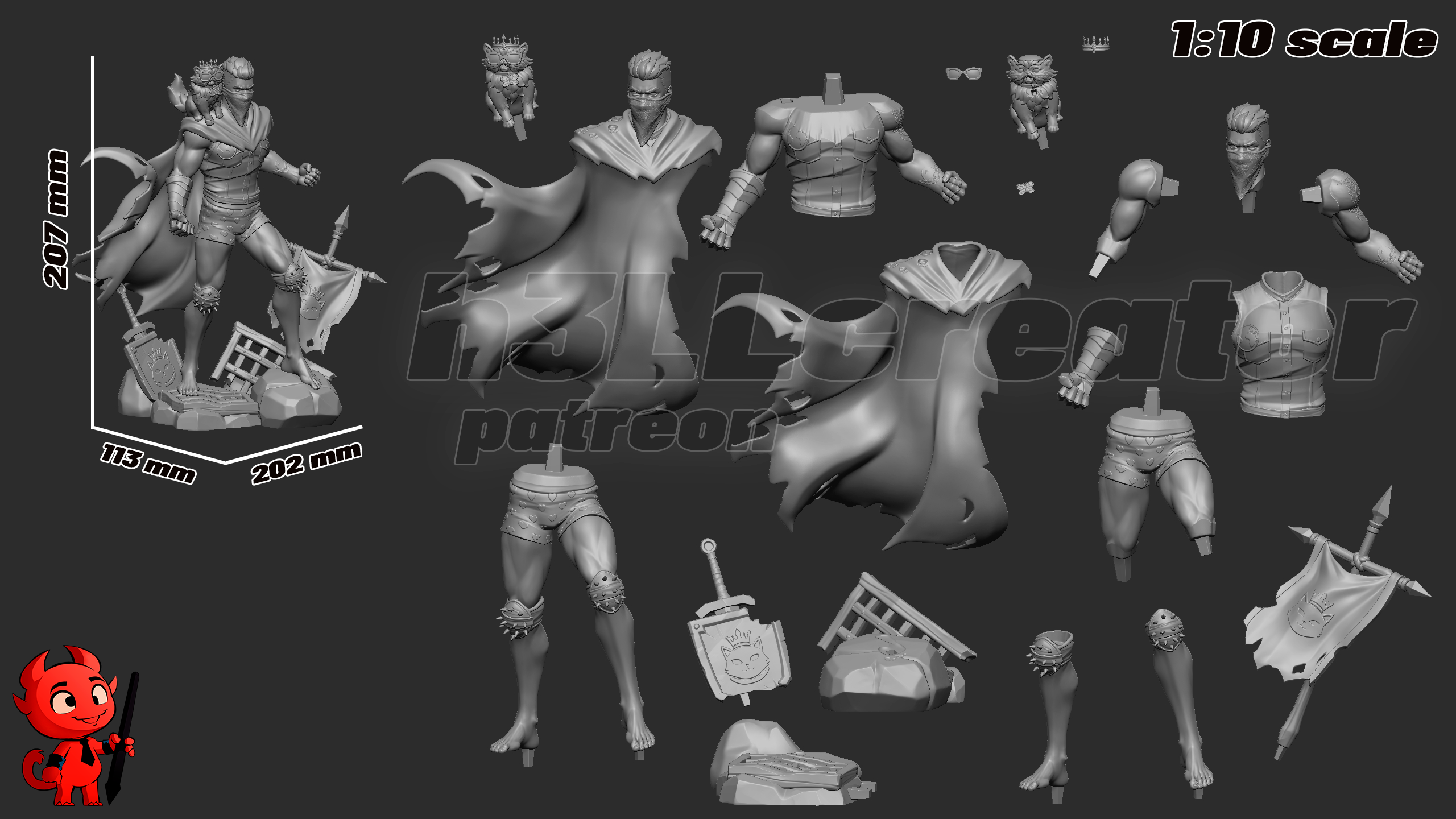 Dungeon Crawler Carl & Princess Donut – 16K Resin Collectibles (Bust & Statue)