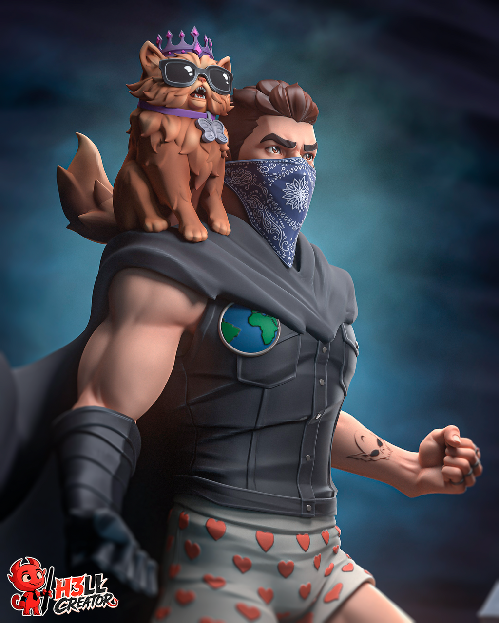 Dungeon Crawler Carl & Princess Donut – 16K Resin Collectibles (Bust & Statue)