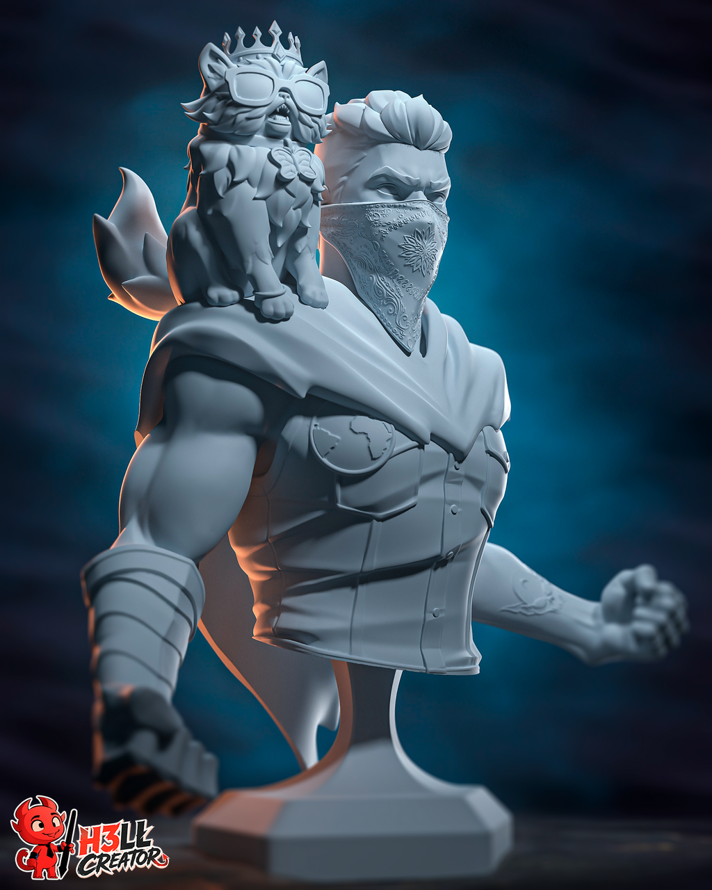 Dungeon Crawler Carl & Princess Donut – 16K Resin Collectibles (Bust & Statue)