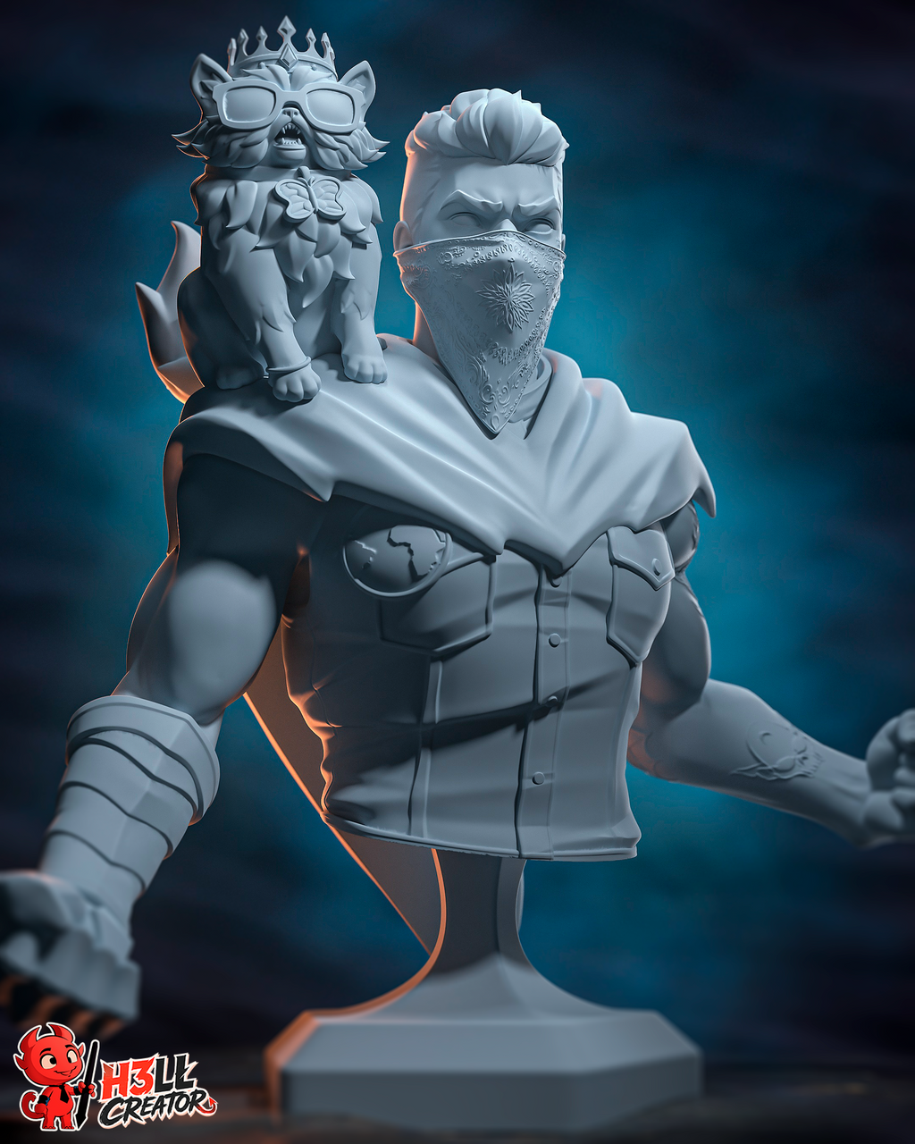 Dungeon Crawler Carl & Princess Donut – 16K Resin Collectibles (Bust & Statue)