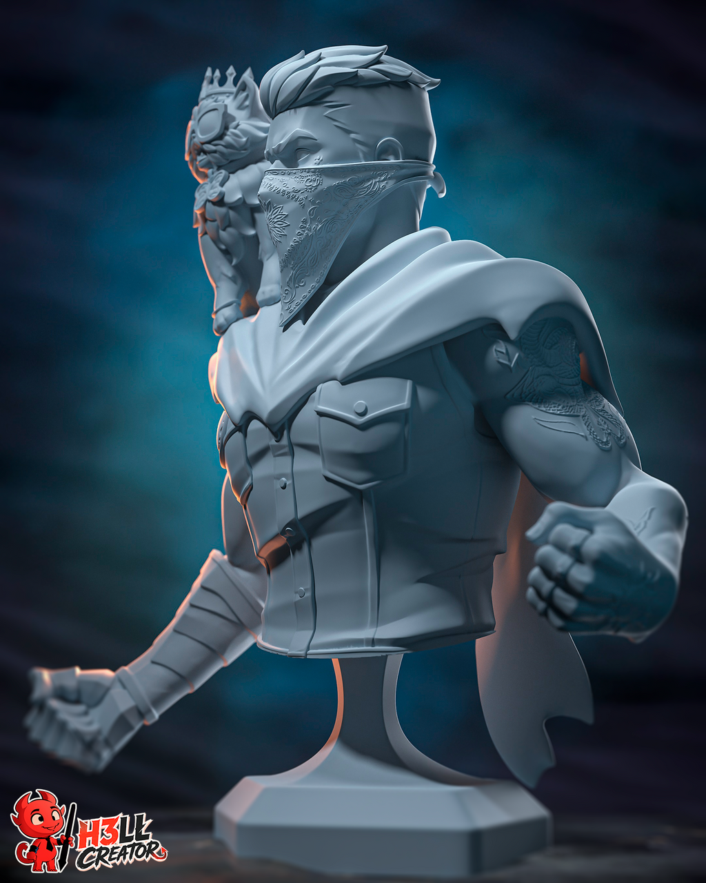 Dungeon Crawler Carl & Princess Donut – 16K Resin Collectibles (Bust & Statue)