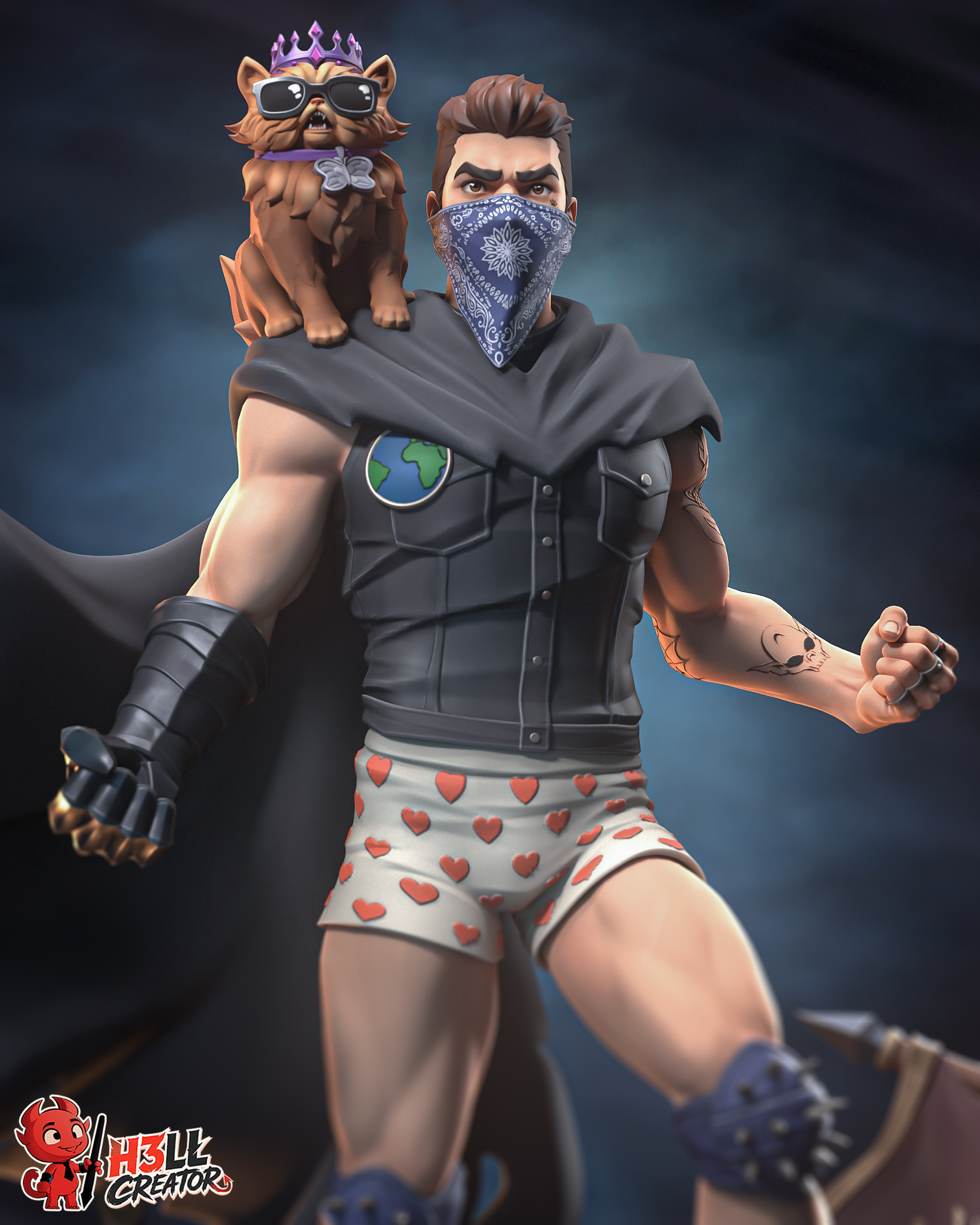 Dungeon Crawler Carl & Princess Donut – 16K Resin Collectibles (Bust & Statue)
