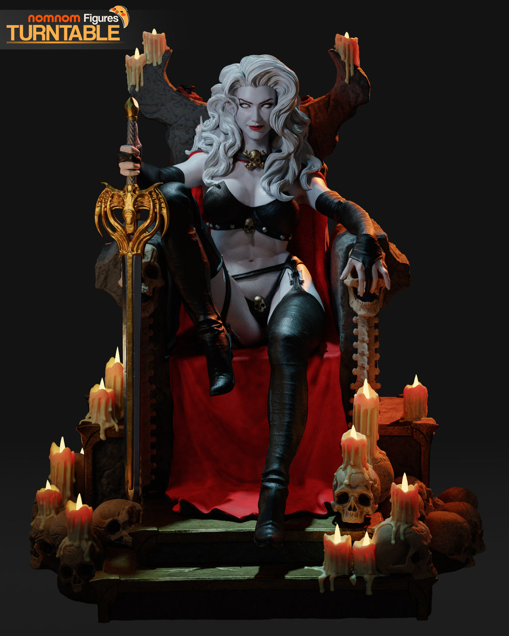 Lady Death on Skull Throne - 1:10 Scale Collectible Statue by Nomnom Figures
