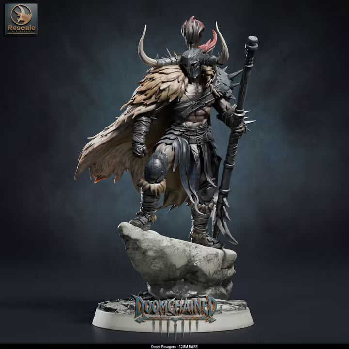 Pack Doom Ravagers - Complete 15-Model Warband Set & Individual Squads - 32mm Base-Rescale Miniatures -Grimdark Tabletop RPG Miniatures & Wargaming Collectibles
