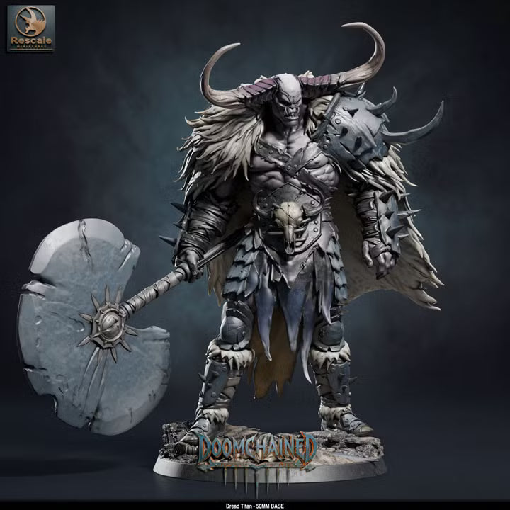 Dread Titan - 50mm Base -Rescale Miniatures - Doomchained Collection -Tabletop RPG Boss Miniature & Display Statue