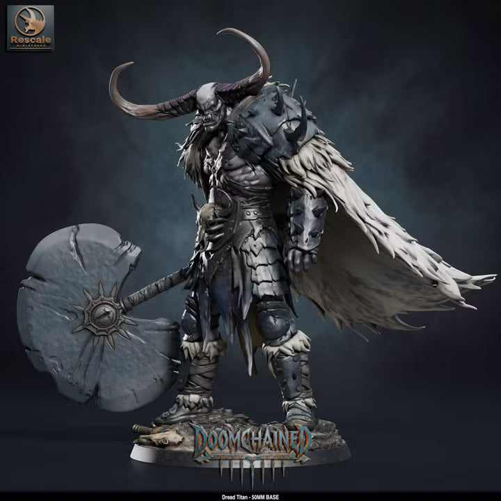Dread Titan - 50mm Base -Rescale Miniatures - Doomchained Collection -Tabletop RPG Boss Miniature & Display Statue
