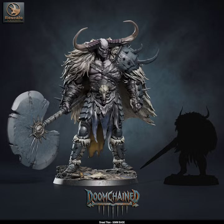 Dread Titan - 50mm Base -Rescale Miniatures - Doomchained Collection -Tabletop RPG Boss Miniature & Display Statue