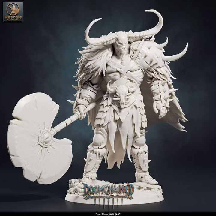 Dread Titan - 50mm Base -Rescale Miniatures - Doomchained Collection -Tabletop RPG Boss Miniature & Display Statue